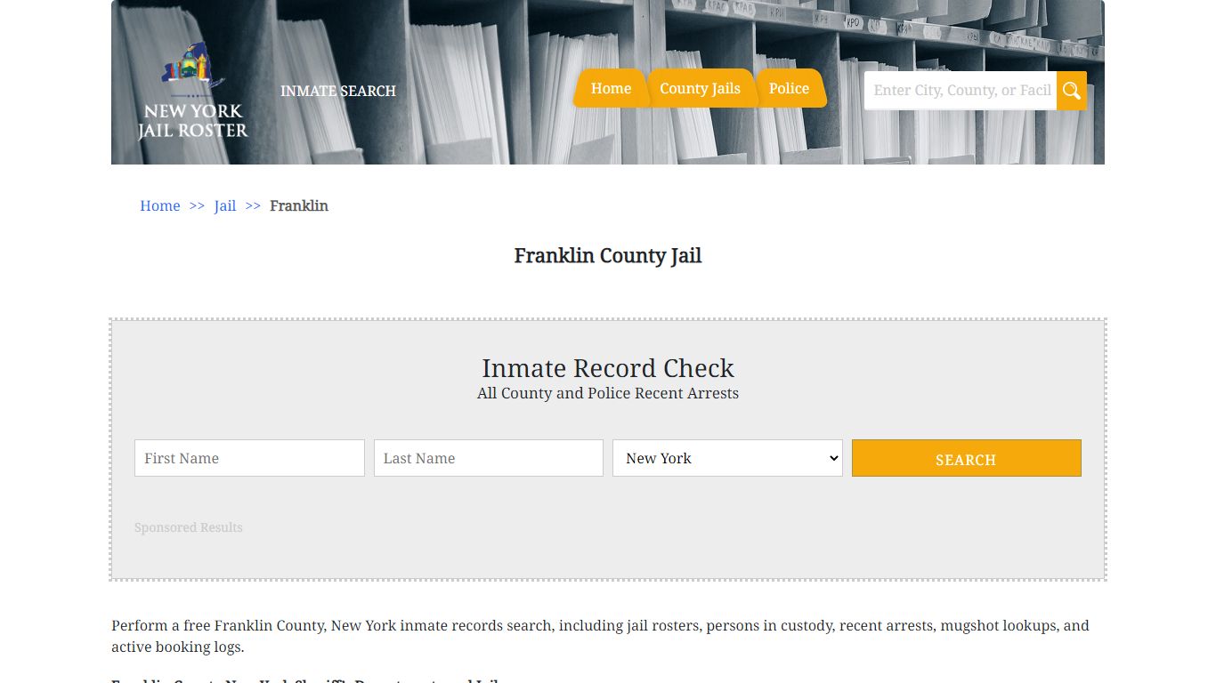 Franklin County Jail - Jail Roster Search